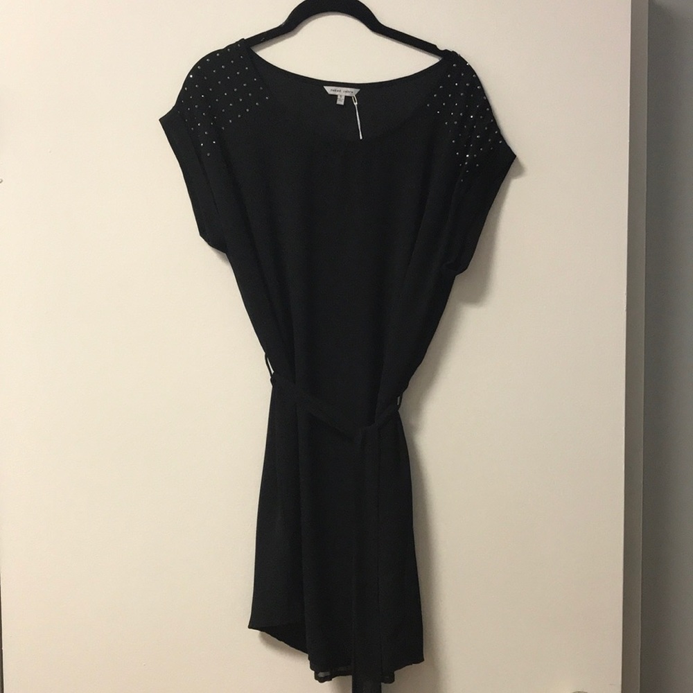 Naked Zebra tie waist dress